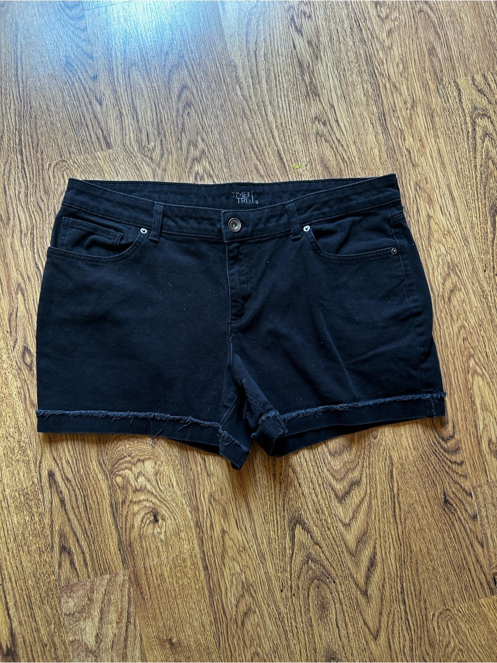 Time and Tru Black Denim Cutoff Shorts